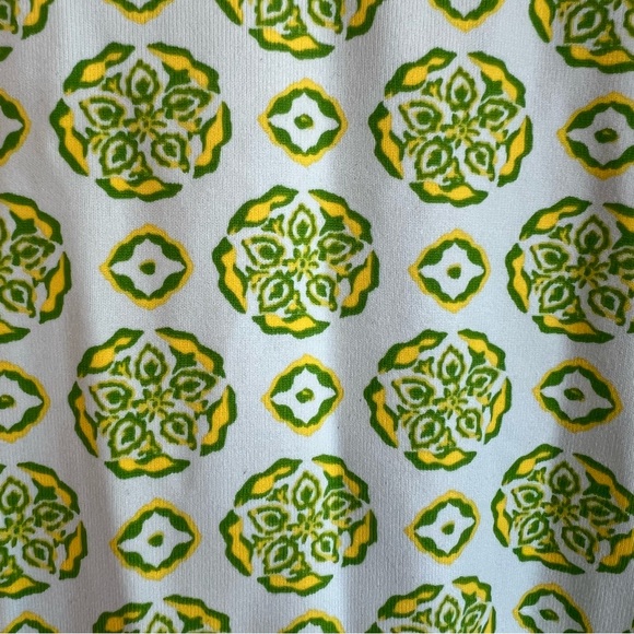 J. McLaughlin Catalina Cloth Collared Wrap Dress Blue Green Geometric Print S - Picture 7 of 7